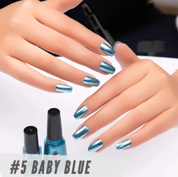New metallic color, stainless steel color, mirror silver nail polish