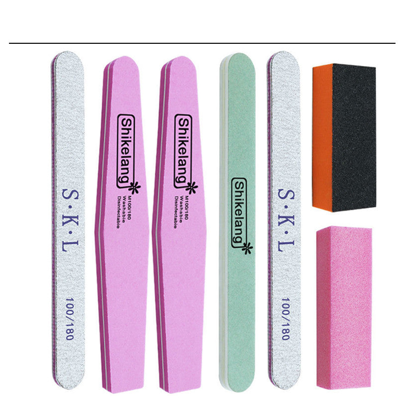 Nail Art Tool Set Decoration Nail File Polishing Strip Polishing Nail Sand Strip Exfoliating Scissors