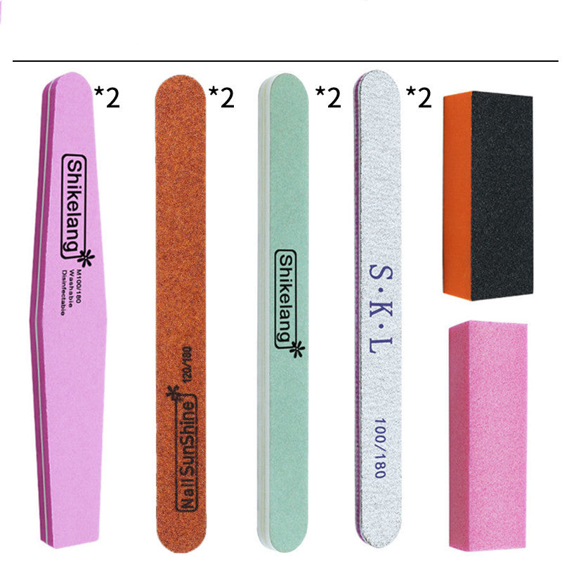 Nail Art Tool Set Decoration Nail File Polishing Strip Polishing Nail Sand Strip Exfoliating Scissors