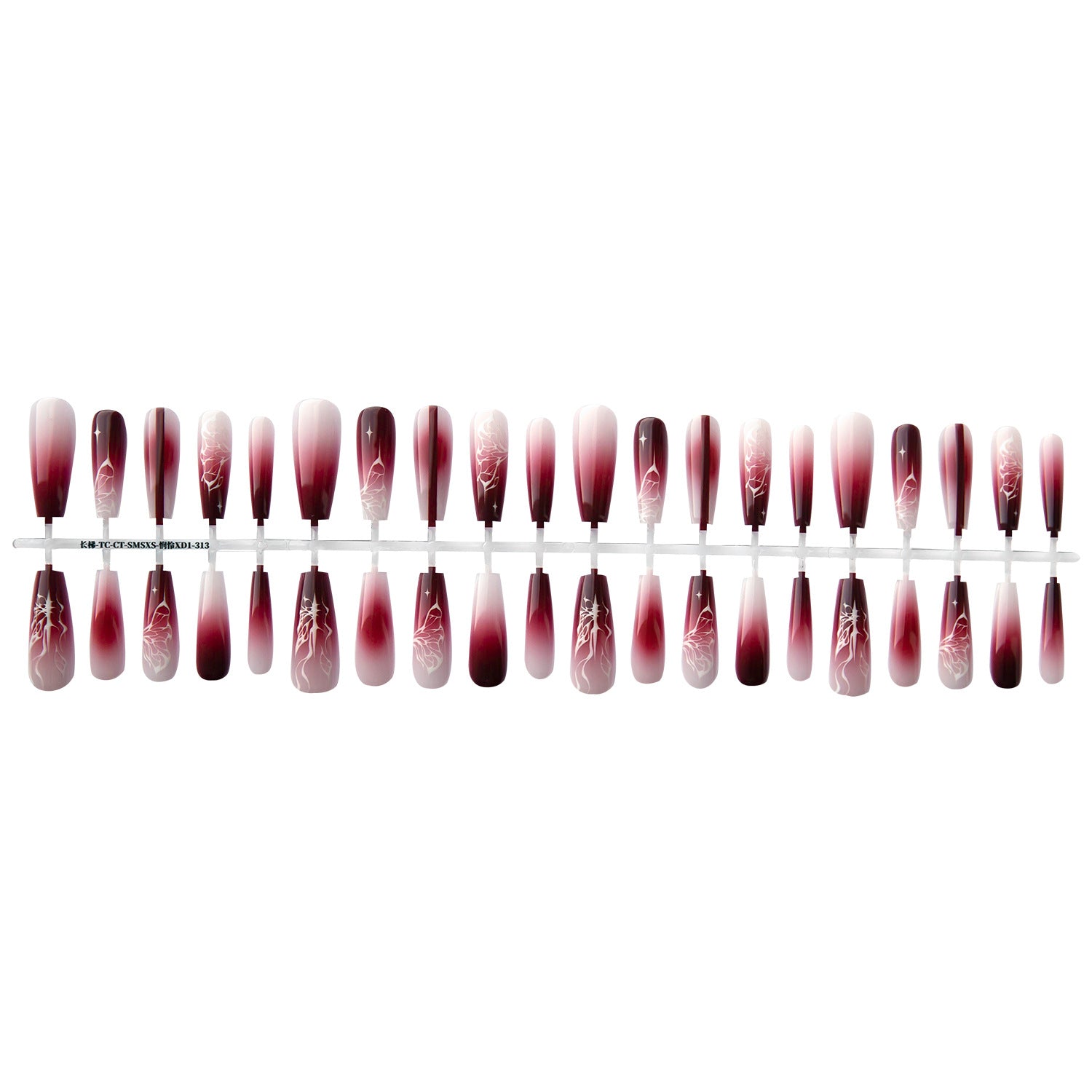 Chunshan Butterfly Love Flower Mercy Long Ladder Plated Crystal Suede Seal Nail Sticker