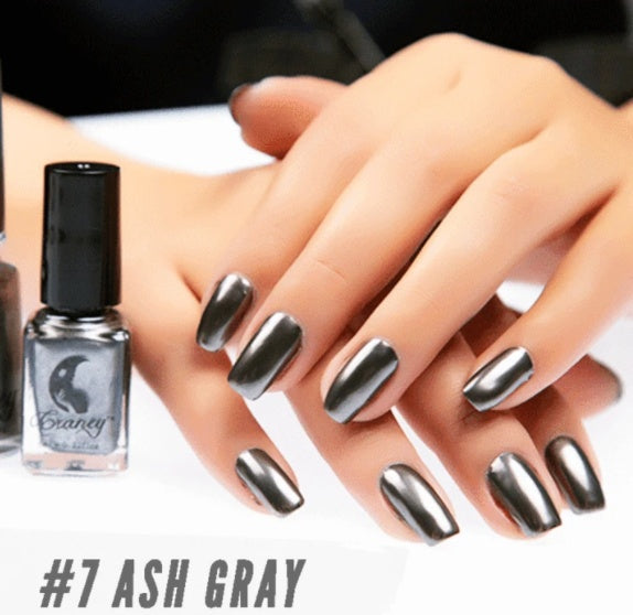 New metallic color, stainless steel color, mirror silver nail polish