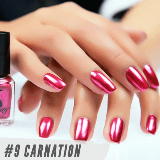 New metallic color, stainless steel color, mirror silver nail polish