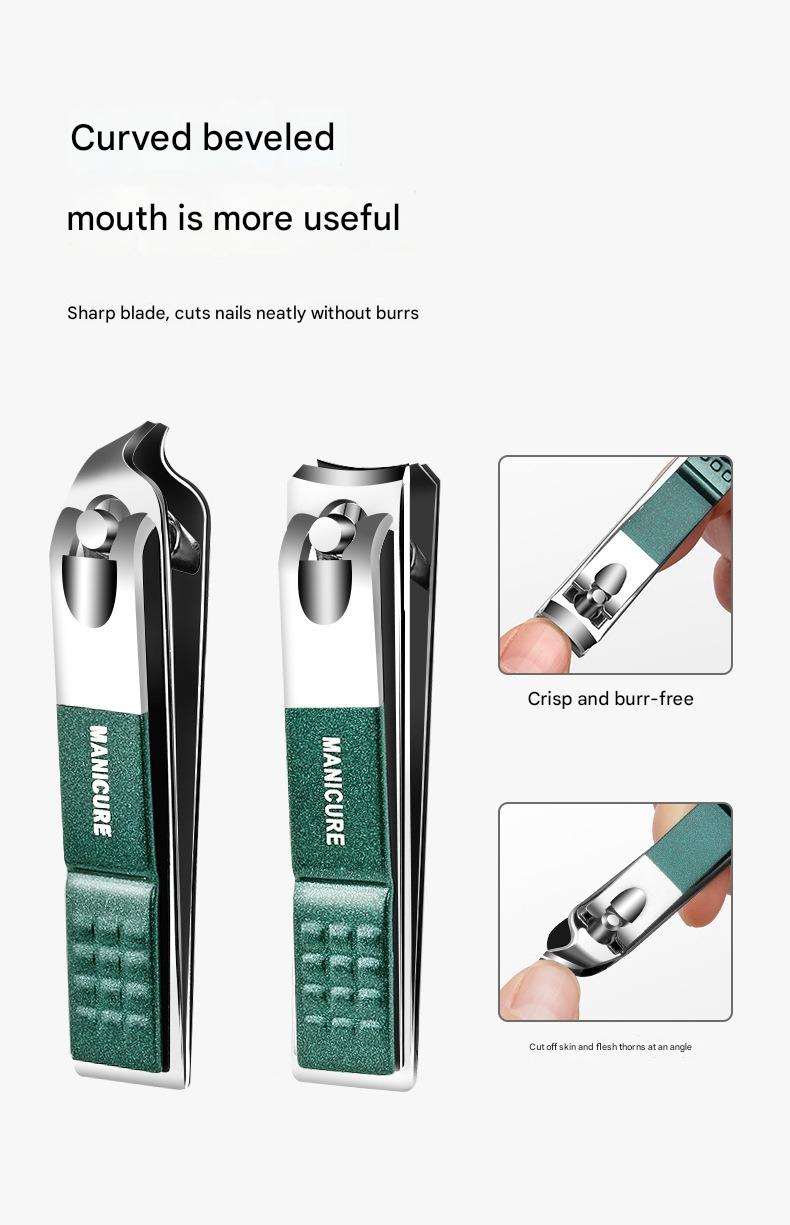 Portable Dark Green Nail Clippers Set 6-piece Nail Clippers Set Home Nail Clippers