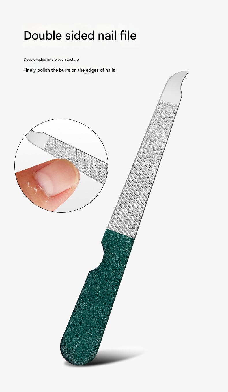 Portable Dark Green Nail Clippers Set 6-piece Nail Clippers Set Home Nail Clippers