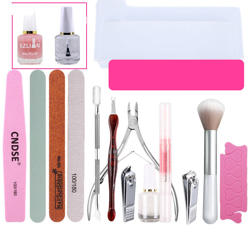 Nail Art Tool Set Decoration Nail File Polishing Strip Polishing Nail Sand Strip Exfoliating Scissors