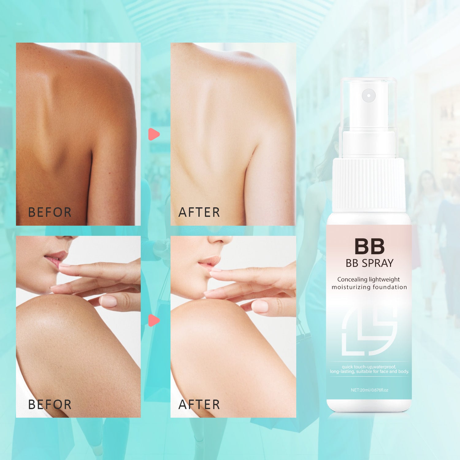 Sweat-proof Plain Face Isolation Lazy Spray